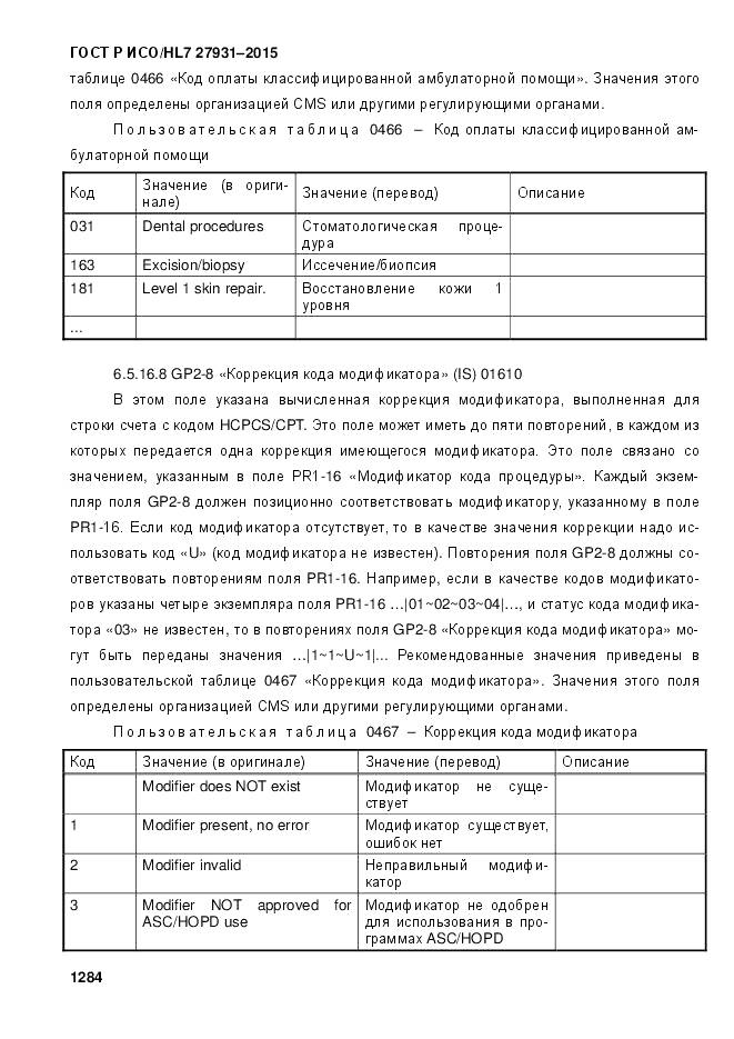 ГОСТ Р ИСО/HL 7 27931-2015, страница 1291